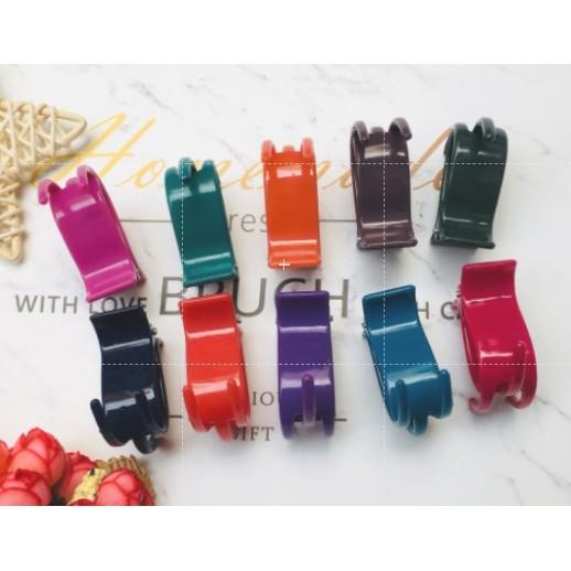 Kẹp tóc 3 răng màu bóng