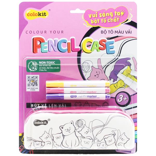 Bộ Tô Màu Vải Colour Your Pencil Case - Colorkit KIT-C033