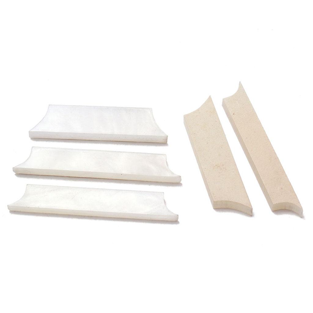 White Mother of Pearl Shell Guitar Block Fingerboard Fretboard Markers Inlay Material Set 1.5mm/0.05'' Thickness