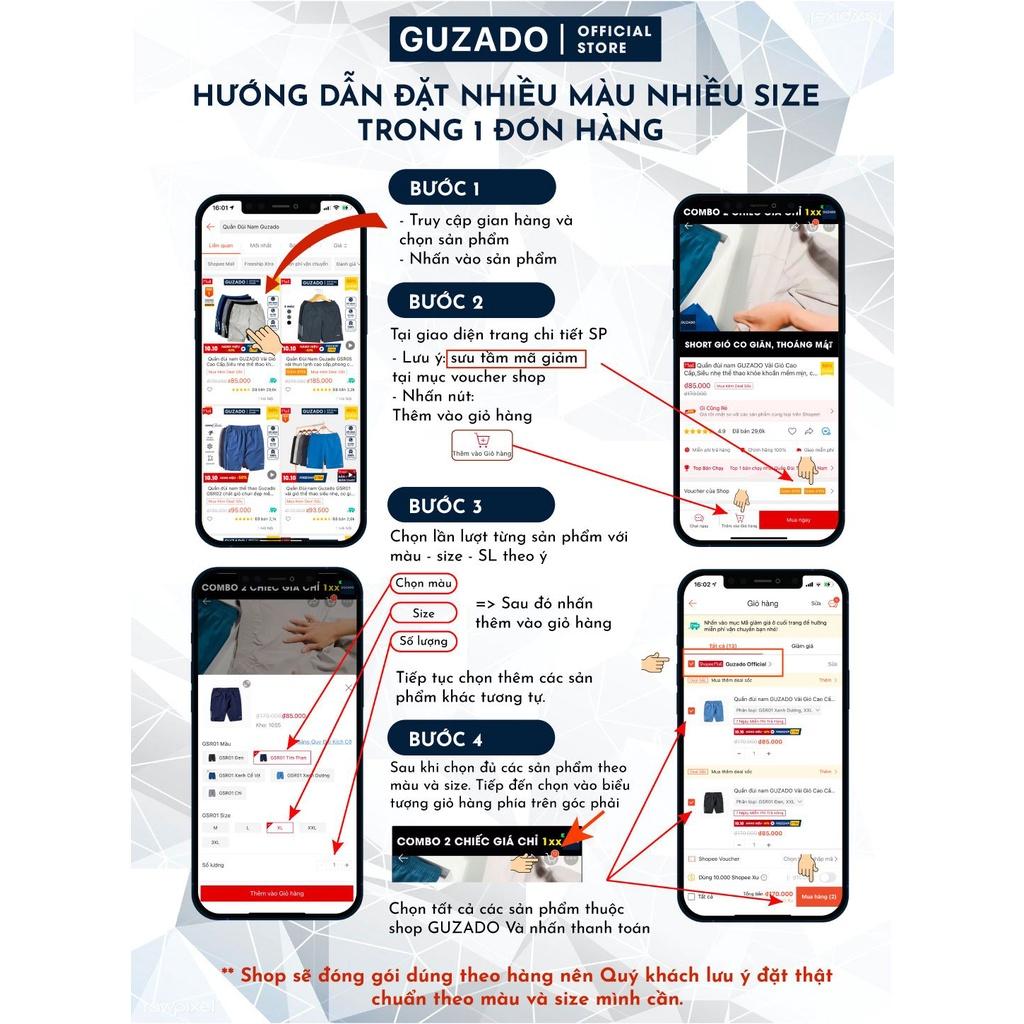 Quần Short Gió Nam Guzado Vải Mềm,Mát Nhẹ,Kiểu Dáng Thể Thao,Trẻ Trung Năng Động GSR01.HN