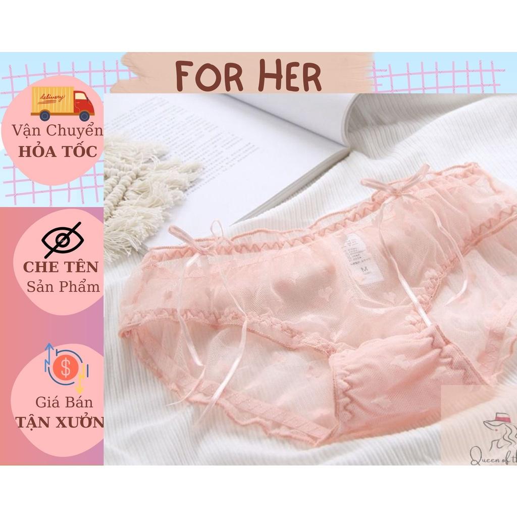 Quần lót ren nơ sườn cao cấp size M