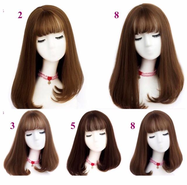 TÓC GIẢ BỘ 50K BỘ NGANG VAI ĐỦ MÀU SỈ 120K TẶNG LƯỚI, XỊT