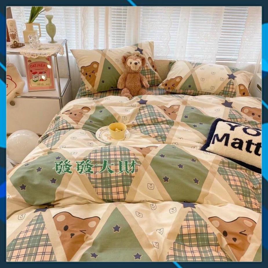 Bộ chăn ga gối Cotton bedding chăn ga Hàn QUốc mẫu mới 2021 100% Cotton mềm mịn mát