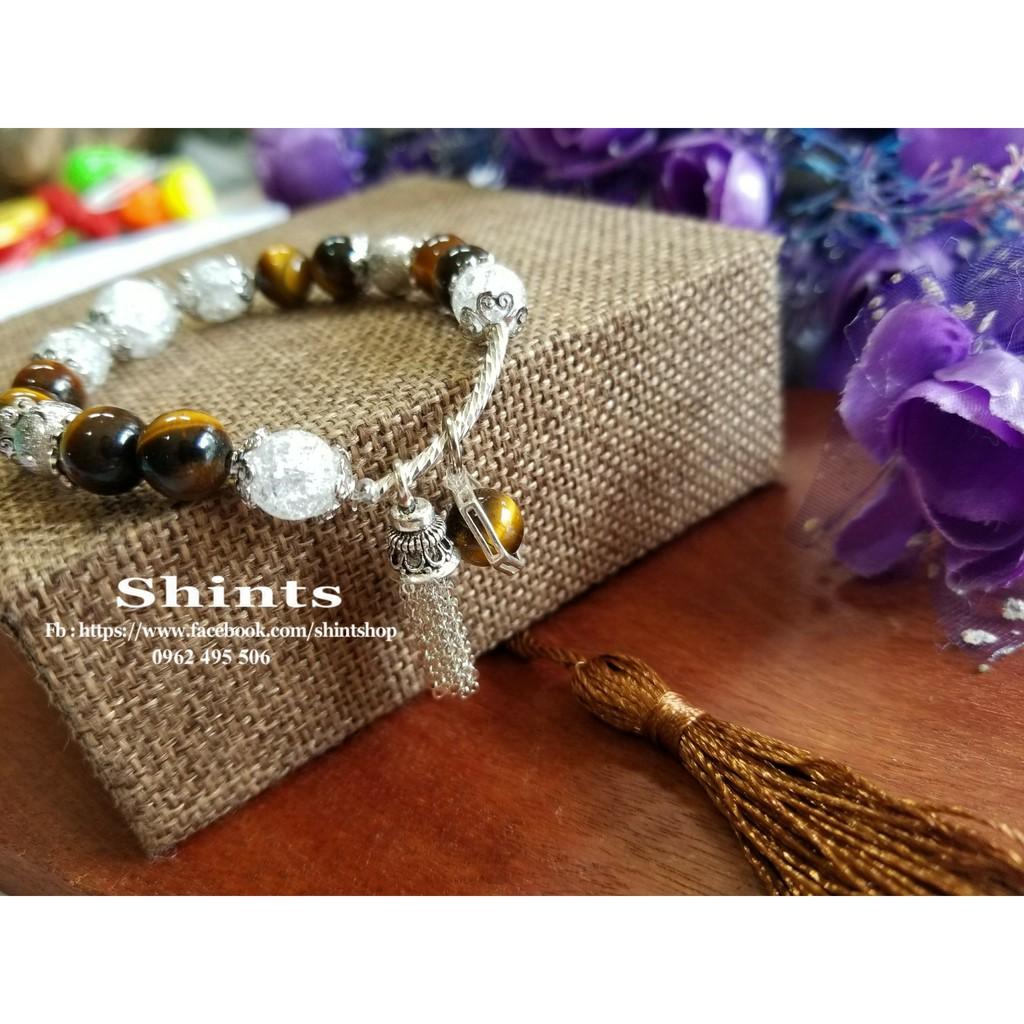 Vòng chuỗi đẹp mix charm cao cấp dành cho mệnh Kim, Thổ