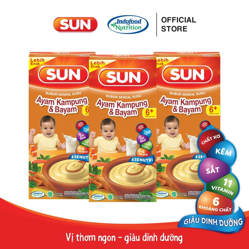 Bột Ăn Dặm Cho Bé Vị Gà &amp; Rau Chân Vịt Indofood Baby 120gram