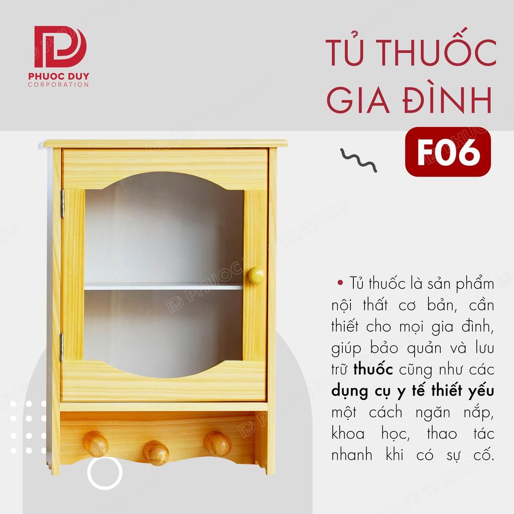 Tủ thuốc - Tủ y tế gia đình gỗ tự nhiên F06