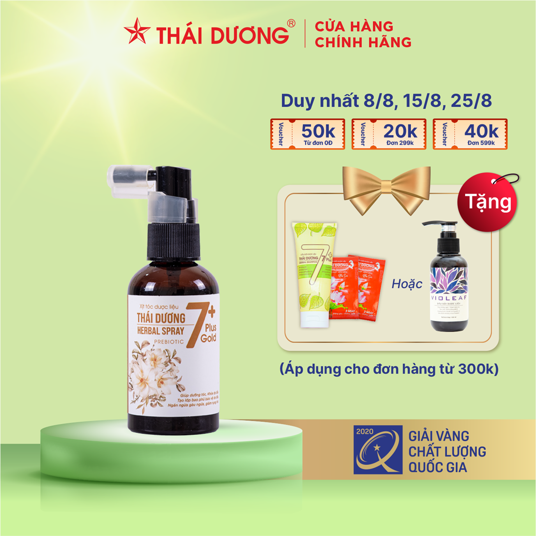 Xịt tóc dược liệu Thái Dương 7 Plus Gold - Sao Thái Dương