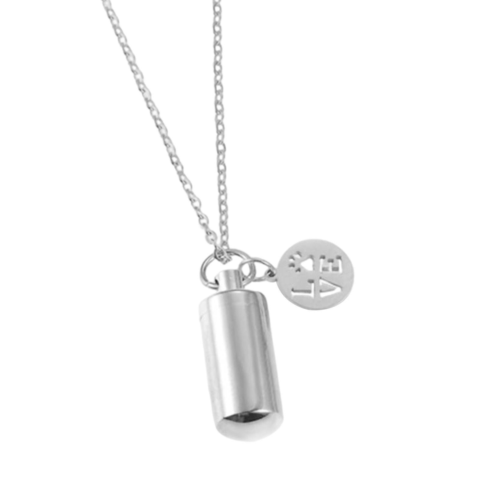 Small Cylinder Cremation Urn Necklace  Keepsake for Dog and Cats