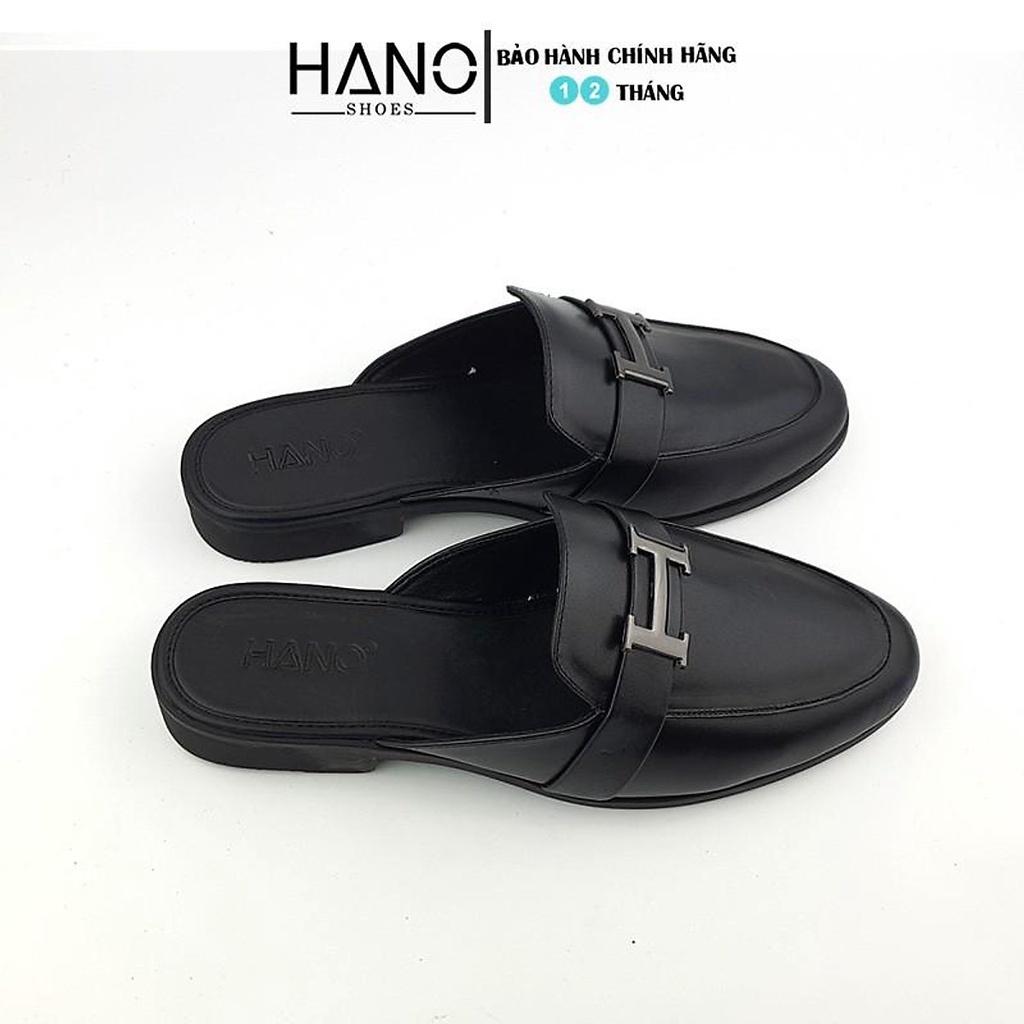 HANO - Giày Sục Nam Da Pu Khóa chữ H Trẻ Trung Trẻ Trung Chuẩn Xịn Êm chân S1167