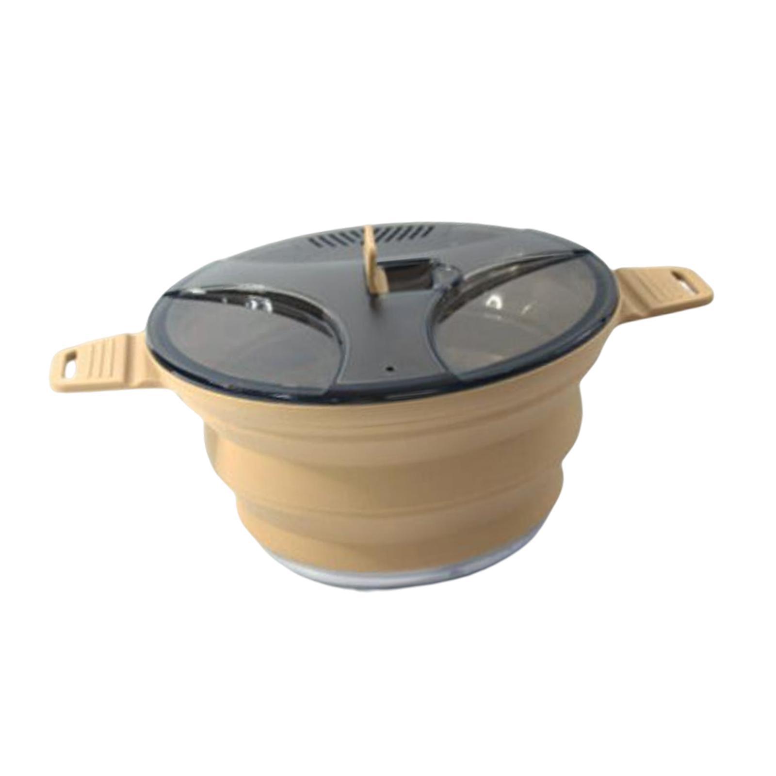 2.5L Collapsible Camping Cooking Pot Outdoor Cookware Water Kettle Teapot