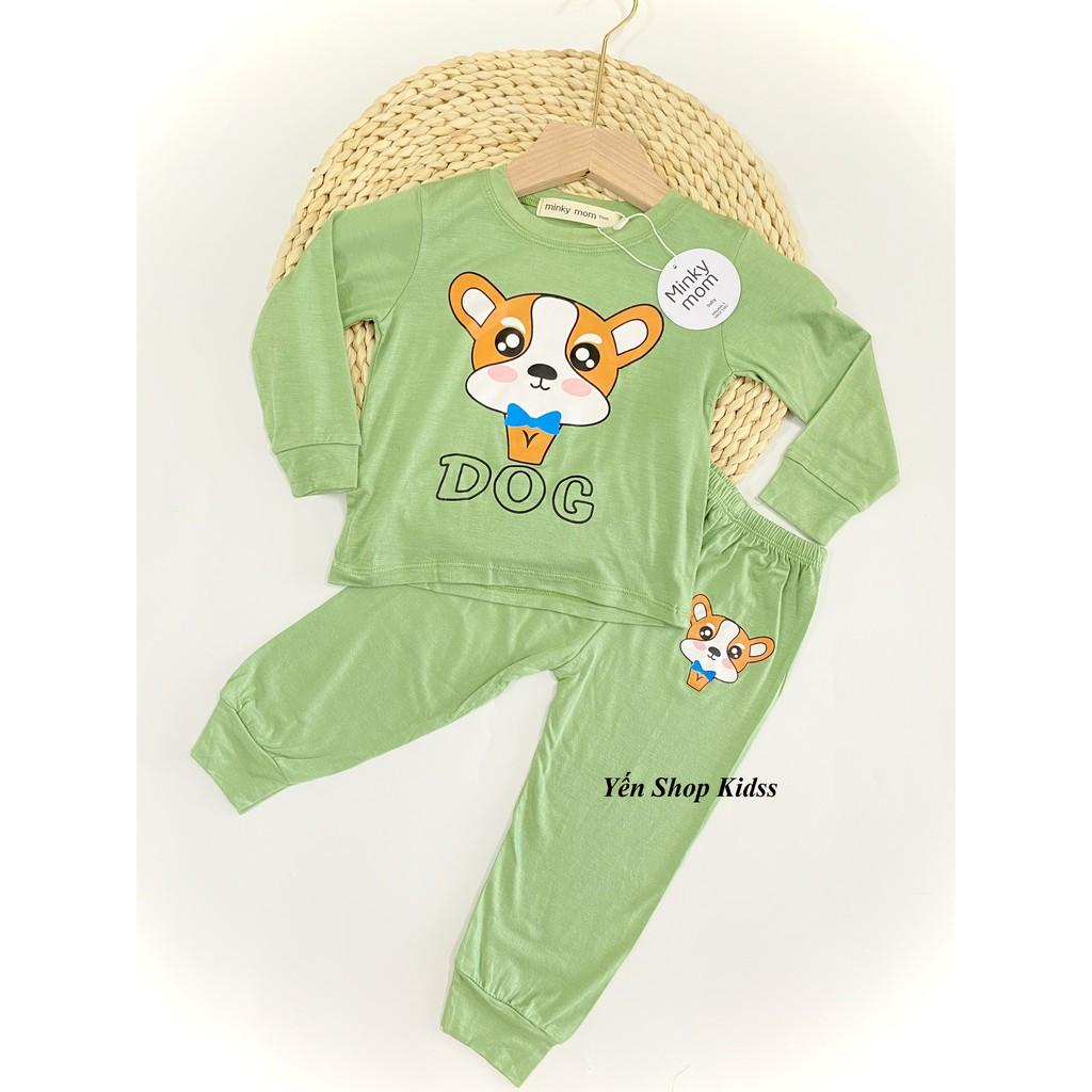 Bộ Dài Tay Minky Mom Chất Thun Lạnh Họa Tiết Cực Đẹp Cho Bé
