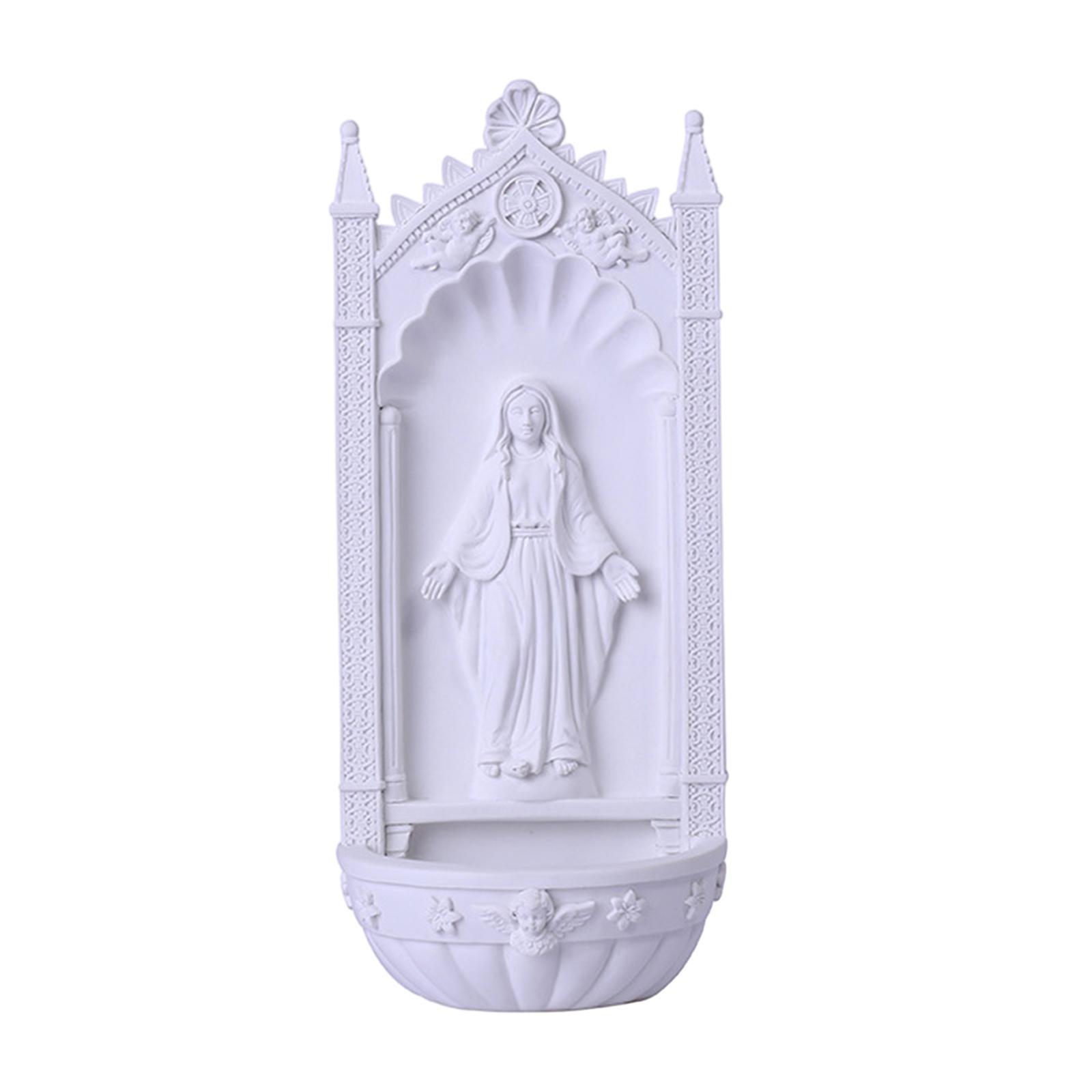 Resin Jesus Statue Blessed  Mary Jesus Figurine for Office Home