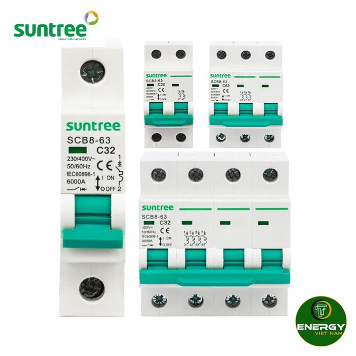 MCB AC 2P/3P/4P 20A~63A 6/10KA Suntree SCB8 - Thiết Bị Điện SUNTREE