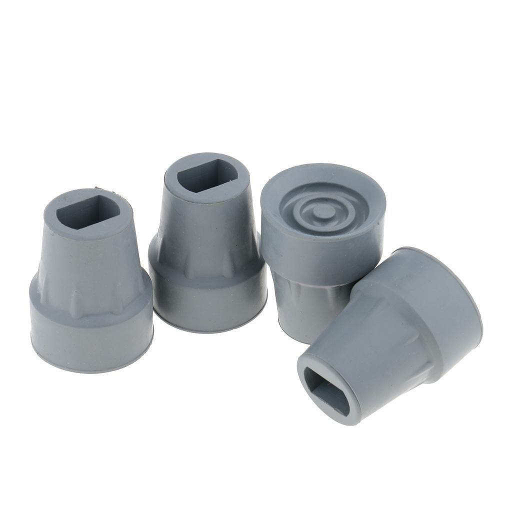 Trekking Pole Hiking Walking Stick Tips Anti-skid Cane Crutch End Feet 4Pcs