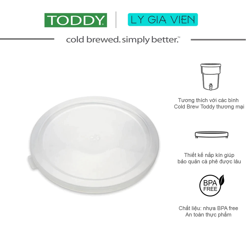 Nắp Đậy Bình Pha Cà Phê Cold Brew Toddy Thương Mại Toddy® Commercial Model Replacement Lid - Mã TCML