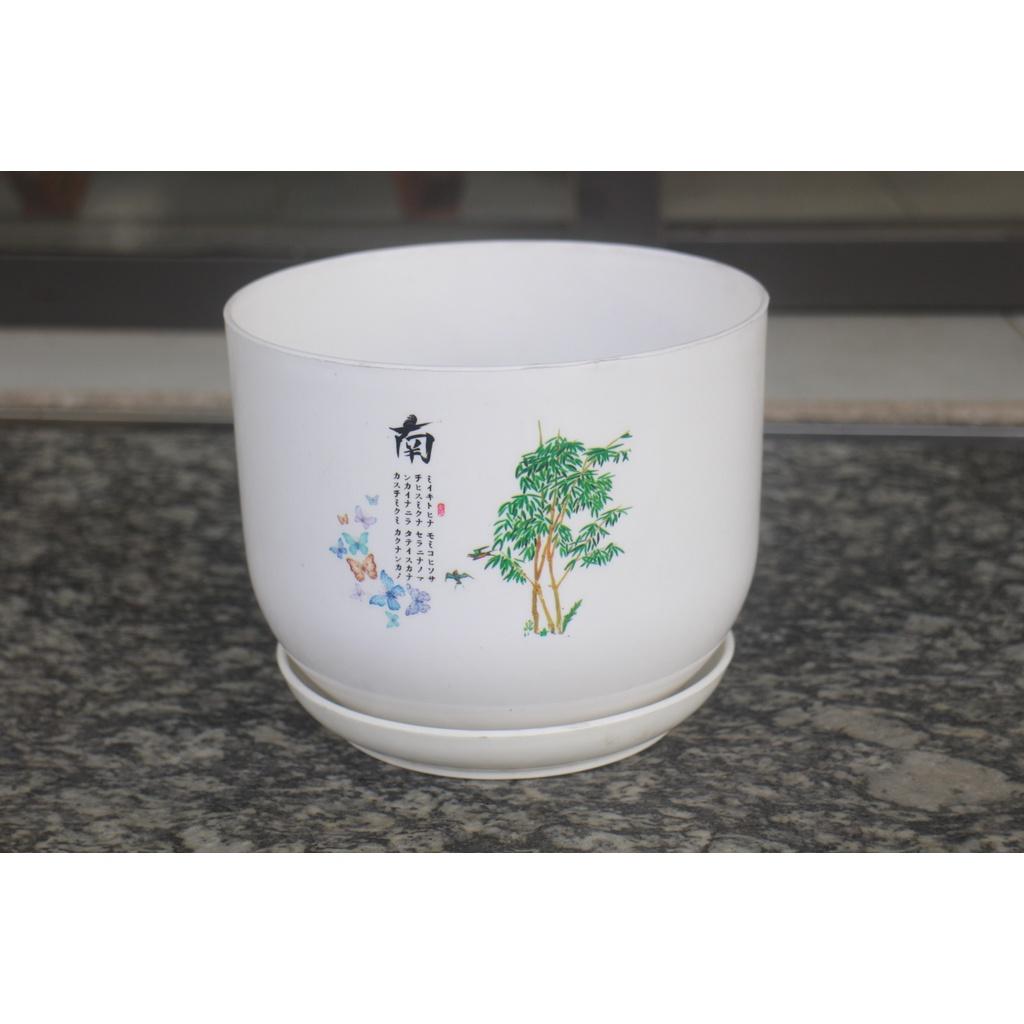 Chậu nhựa đĩa 17*17*16cm trồng hoa- cây cảnh