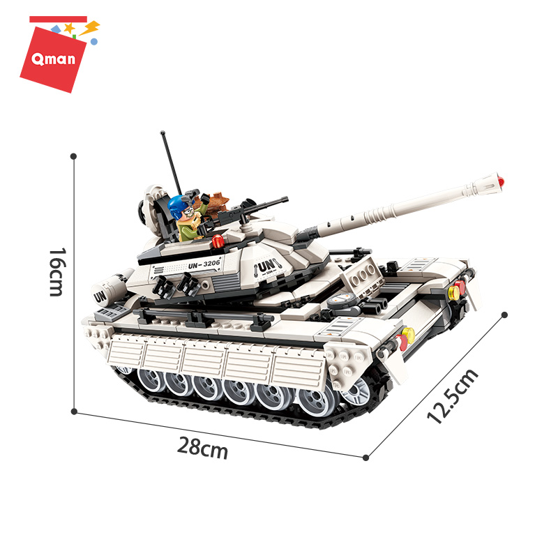 Đồ chơi lắp ghép, xếp hình xe tăng Cuộc tấn công TM3206 QMAN Tank Attack