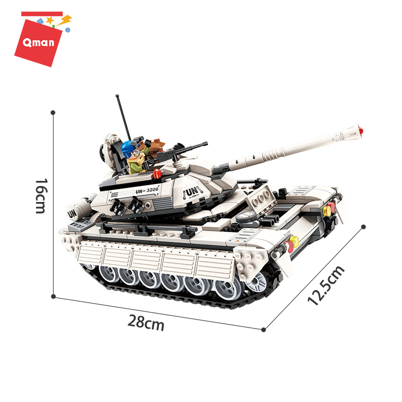 Đồ chơi lắp ghép, xếp hình xe tăng  Cuộc tấn công  TM3206 QMAN Tank Attack