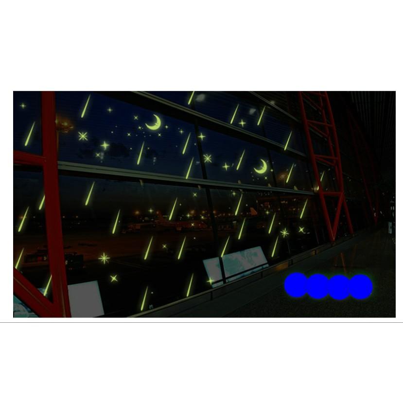 Decal trang trí trăng sao dạ quang