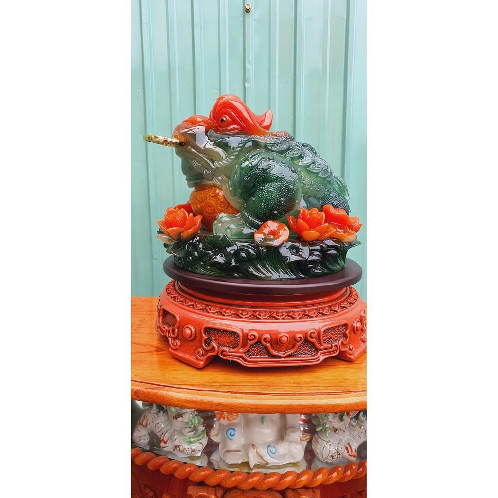 Tượng Cóc Ngậm Tiền Vàng Cao 27cm
