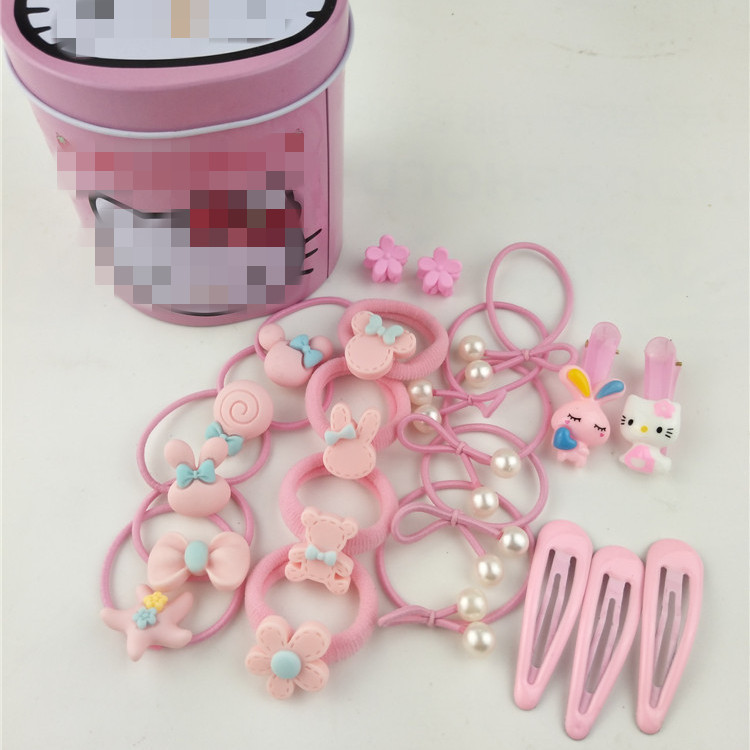 Bộ 40 kẹp tóc và dây cột tóc cho bé phong cách Hàn - Dây buộc tóc cho bé