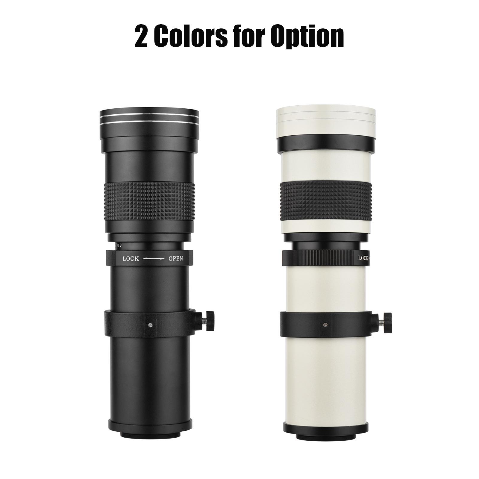 Camera MF Super Telephoto Zoom Lens F/8.3-16 420-800mm T Mount + UV/CPL/FLD Filters Set + T2-AI Adapter Ring for Nikon