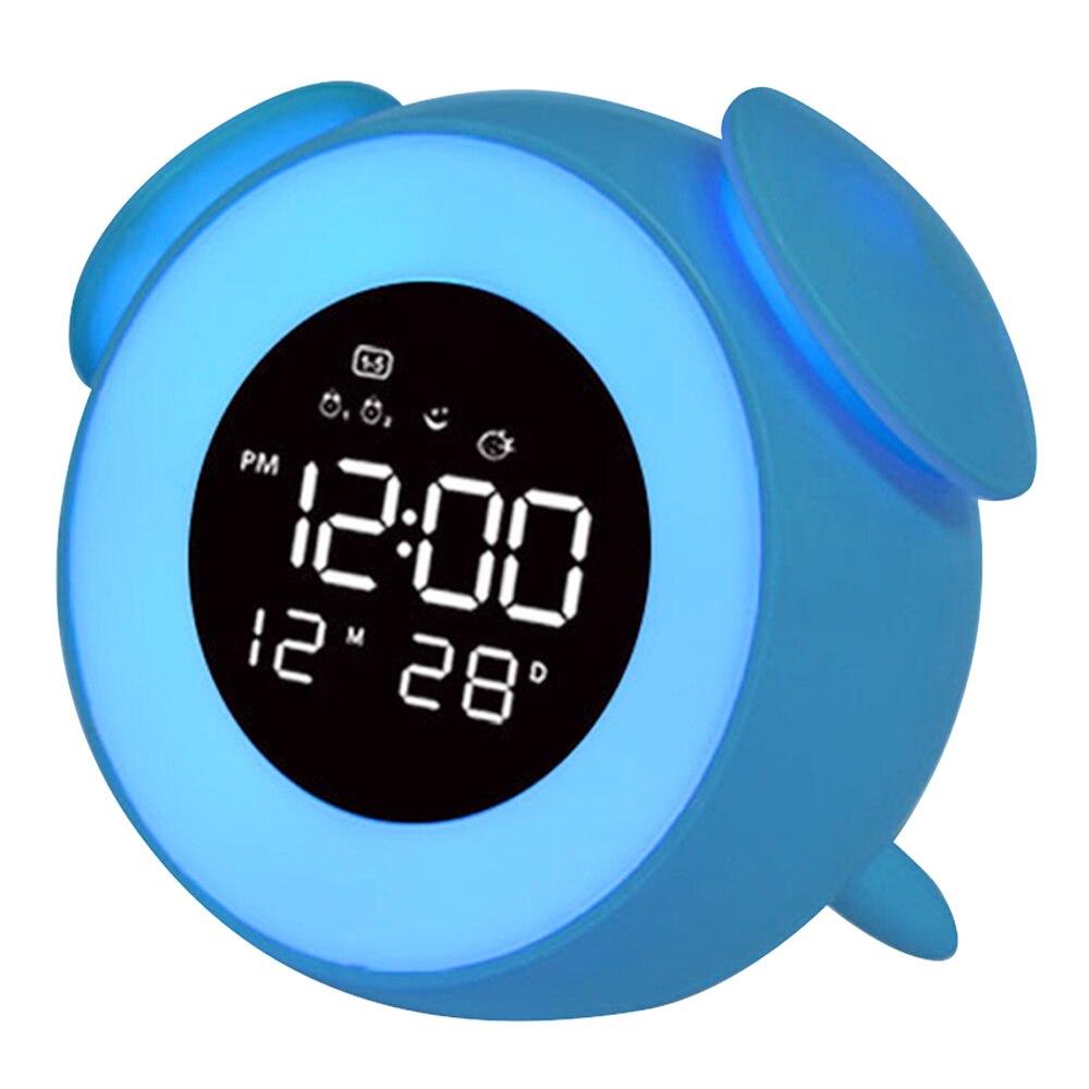 AA 1PC Digital LED Electronic Alarm Clock Mini Desktop Clock Mirror Surface LED Clock Night Lightwith USB Charging