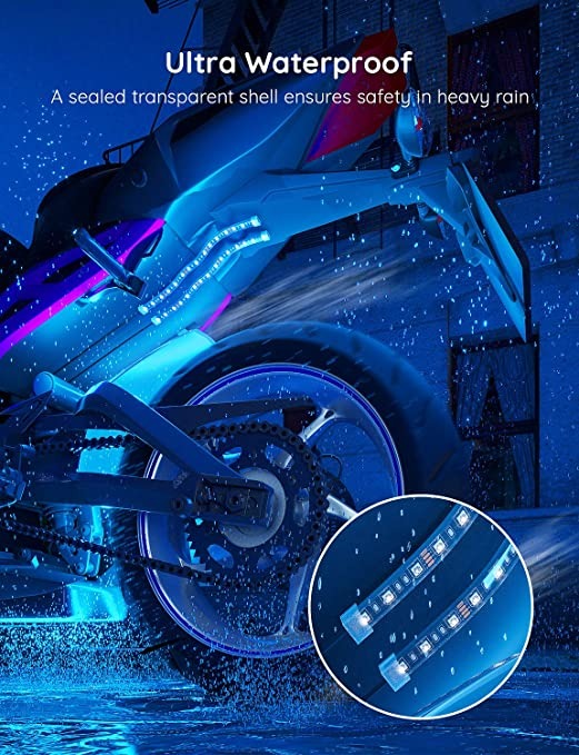 Govee 12 Pcs RGB Motorcycle LED Light Kits H6194 | Kháng nước, cảm biến nhạc, tùy chỉnh màu thông minh | Hàng chính hãng