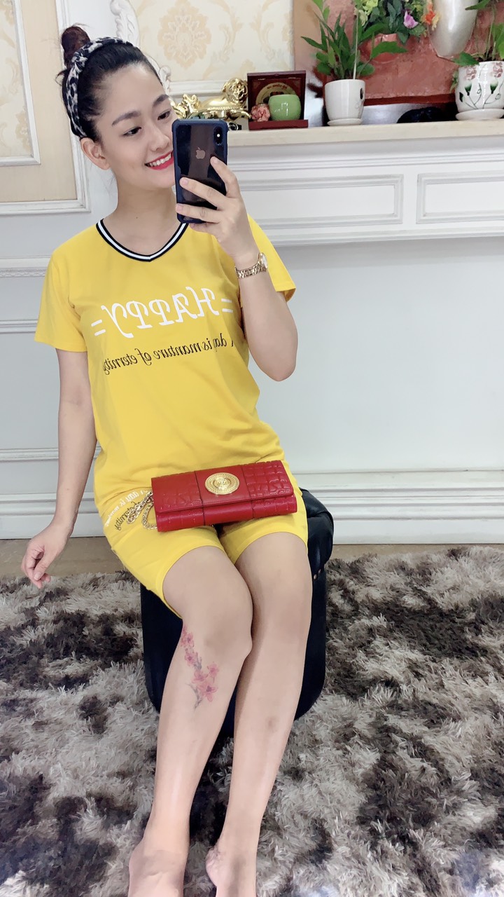 Bộ đồ mặc nhà chất cotton nhẹ nhàng