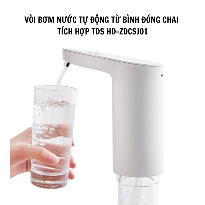 Vòi bơm nước tự động từ bình đóng chai tích hợp đo chỉ số chất lượng nước TDS Sothing Xiaolang HD-ZDCSJ01- Hàng chính hãng