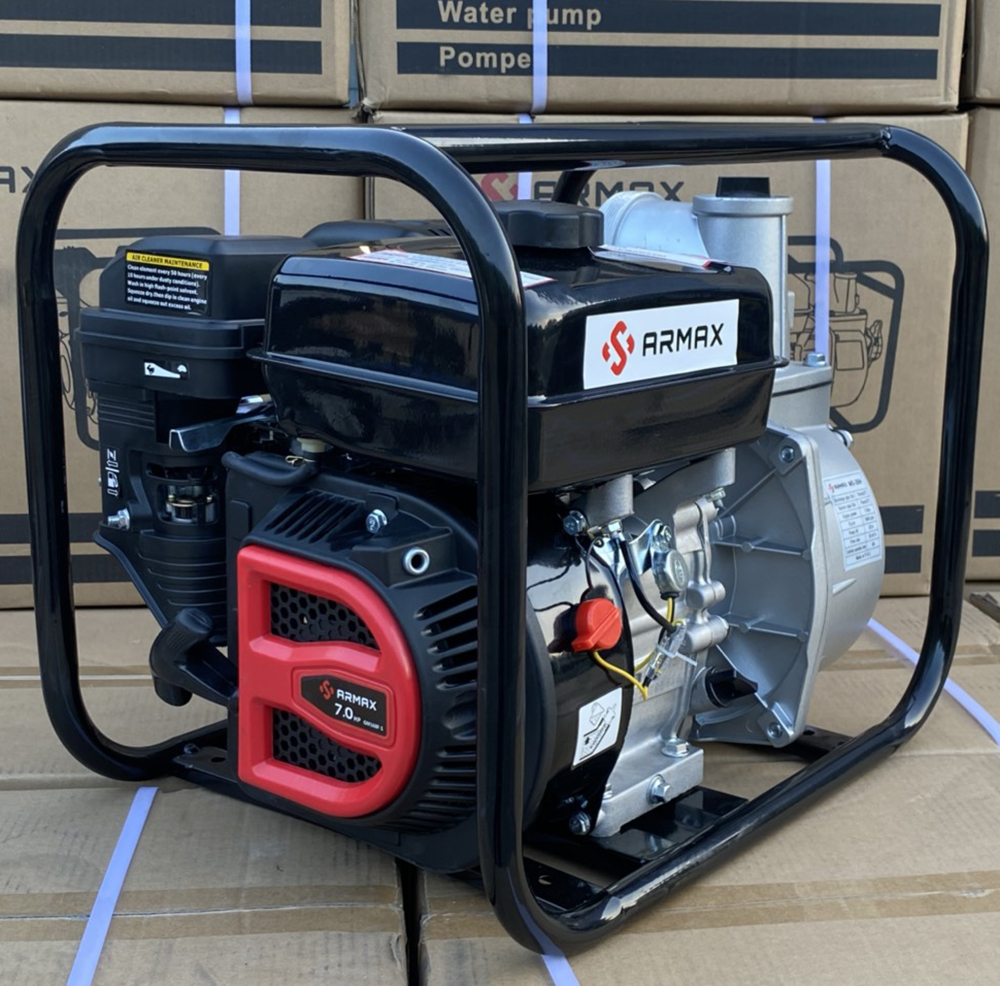 Máy bơm nước chạy xăng ABG Armax WS-30H công suất 7.0HP máy hút nước công nghiệp, thân máy dày chắc khoẻ, đạt tiêu chuẩn an toàn khi sử dụng - Hàng Chính Hãng