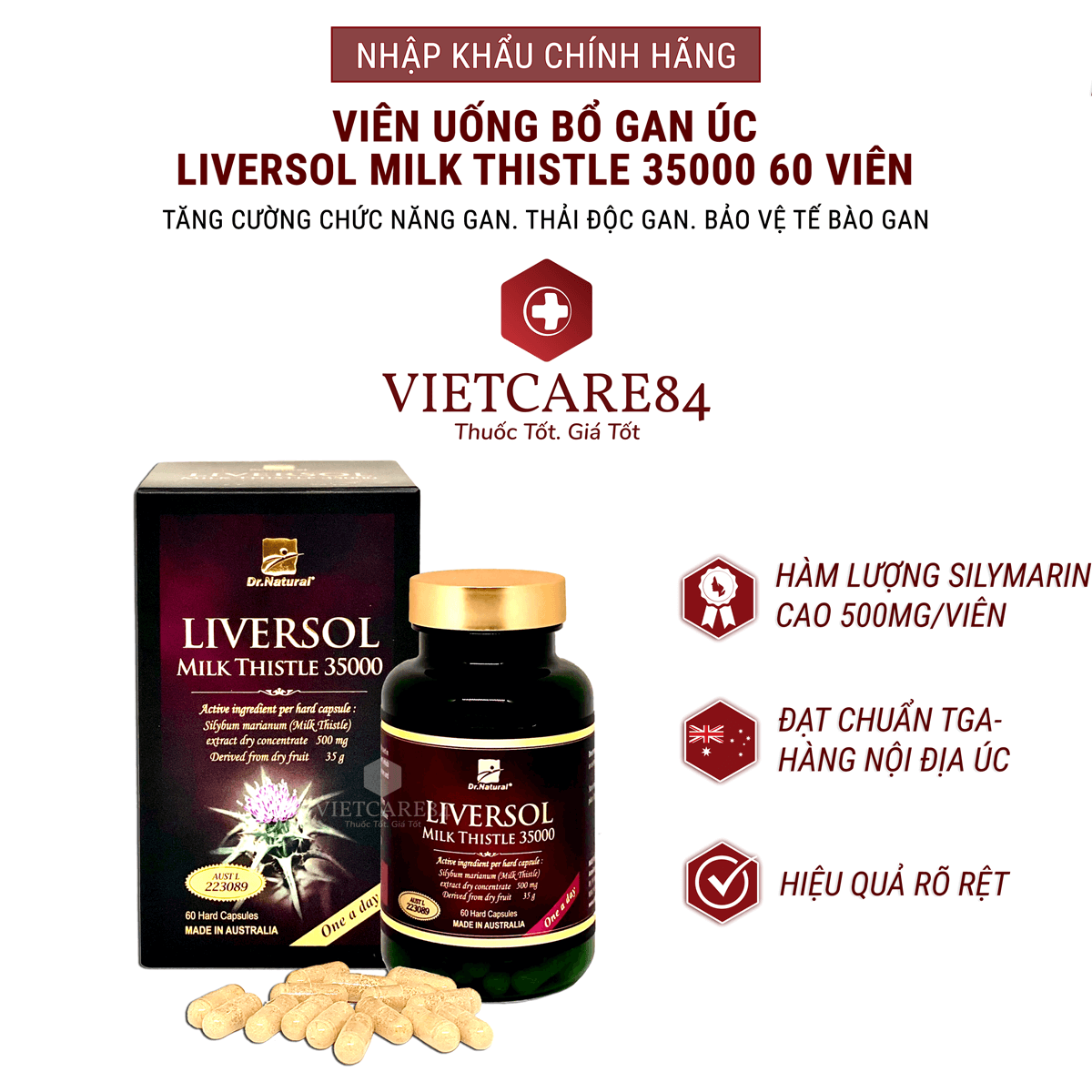 Bộ sản phẩm nhập khẩu chính hãng cho người gầy yếu, sức khỏe kém, muốn tăng cân gồm: Viên uống keo ong SUPER PROPOMAX COMPLEX (60 viên) và Viên uống bổ gan LIVERSOL MILK THISTLE (60 viên)