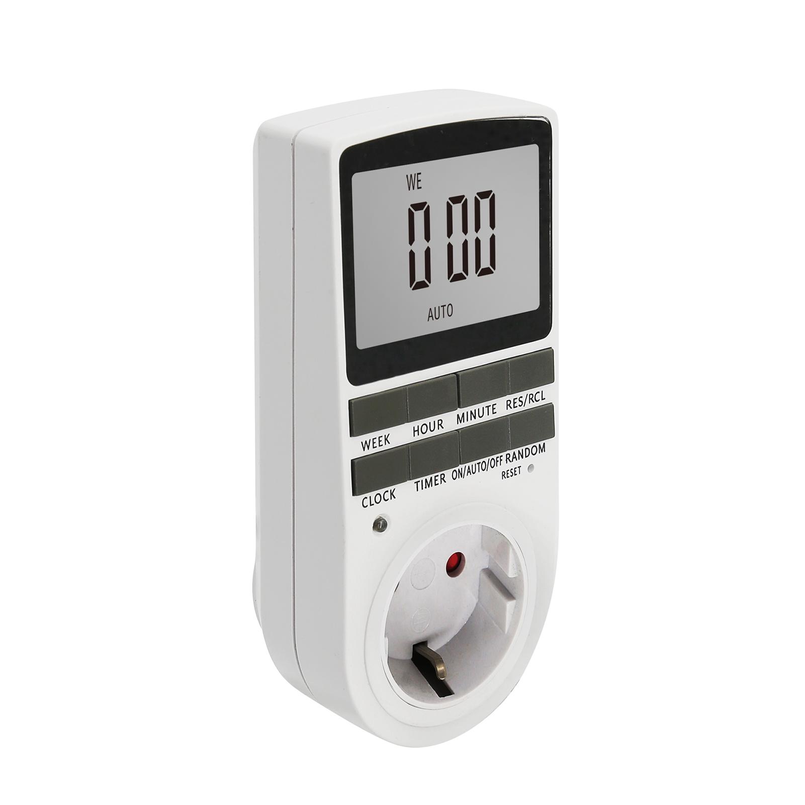 Digital Timer Switch Socket Digital Electronic Timer Switch LCD Display Plug-in Programmable Time Switch Energy Saving Intelligent Electronic Timing Socket