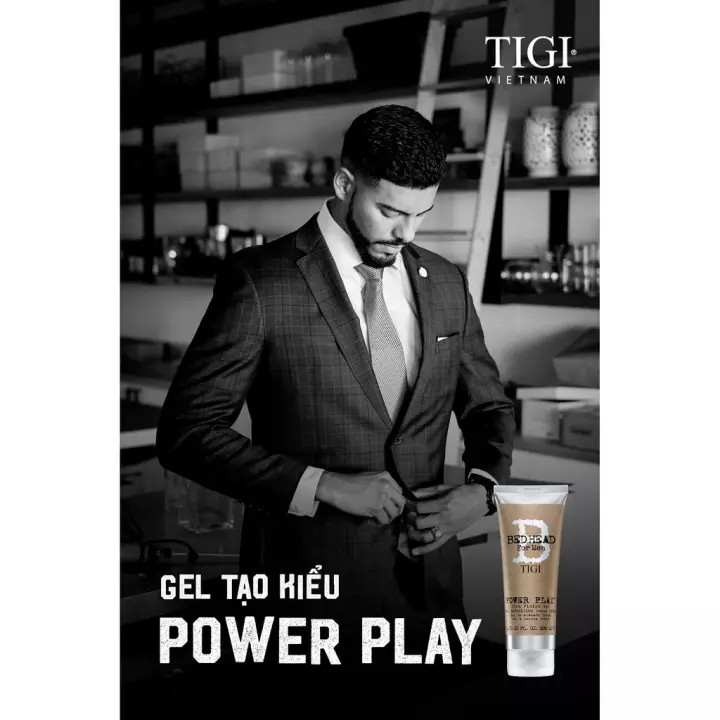 Gel tạo kiểu giữ nếp cứng Tigi Bed Head For Men Power Play Firm Finish 200ml