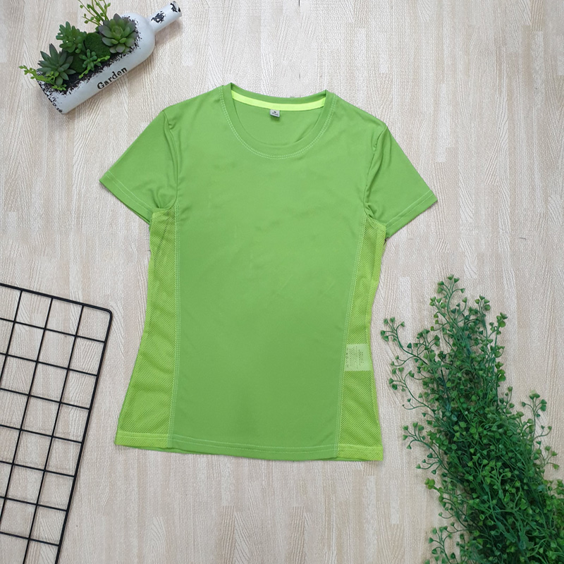 Áo Thun Nữ Tập Gym & Yoga - Áo Thun Nữ Phối Lưới Thoáng Mát Co Giãn 4 Chiều