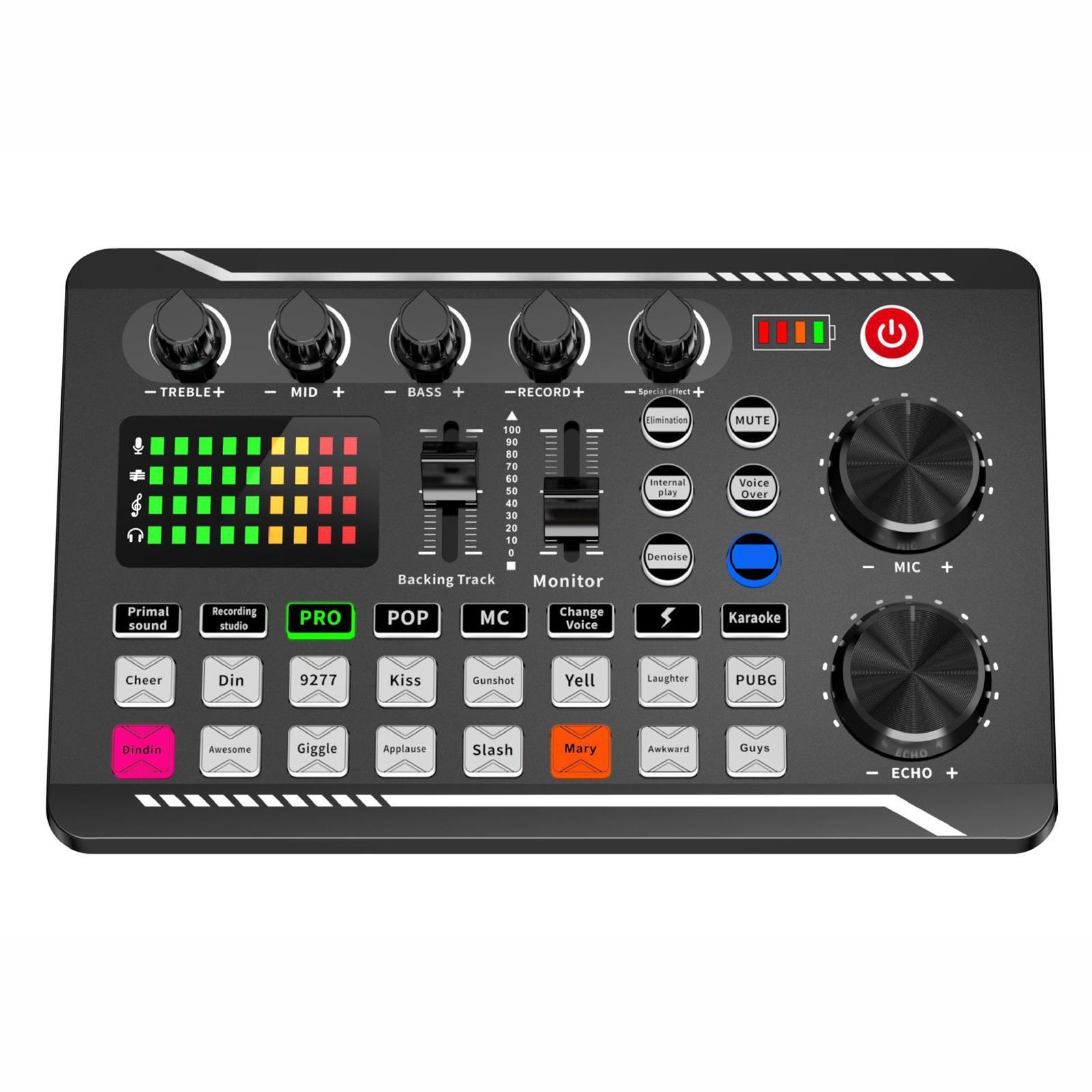 Sound Card Voice Changer with Effects for Karaoke Singing 800mAh