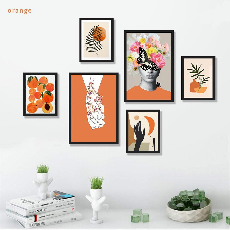 Bộ 6 KHUNG TRANH treo tường tặng ảnh đi kèm Decor phòng