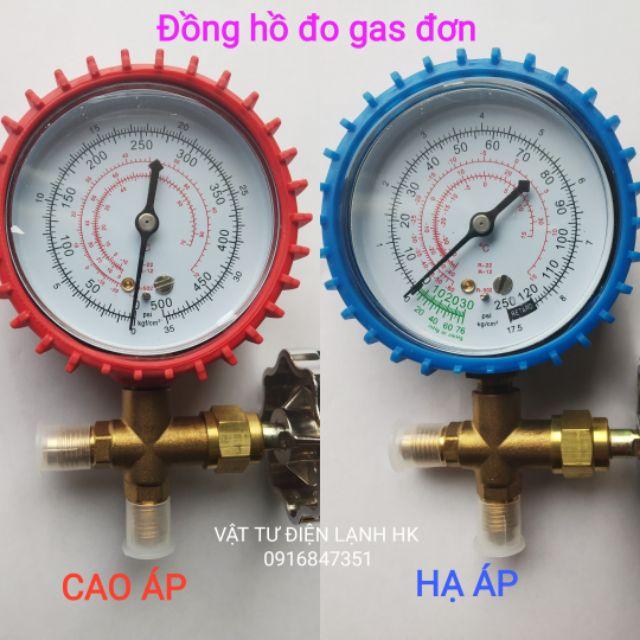 Đồng hồ đo nạp gas đơn Cao áp - Hạ áp - đồng hồ ga