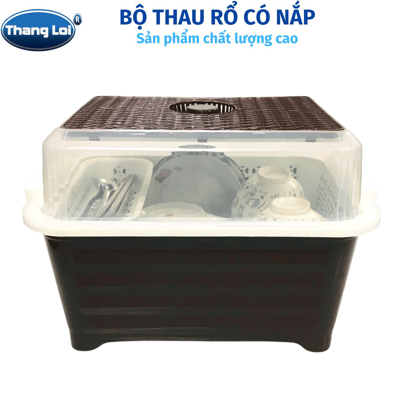 Thau Rổ Úp Chén Bát Dĩa Có Nắp Đựng Chén Chống côn trùng, bụi bẩn