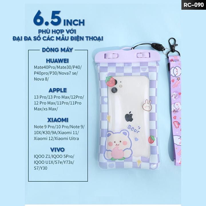 Túi Chống Nước Điện Thoại Có Phao Nổi Đeo Đi Dạo Biển Dạo Phố Dây Đeo Thu Rút Tiện Lợi RC-090