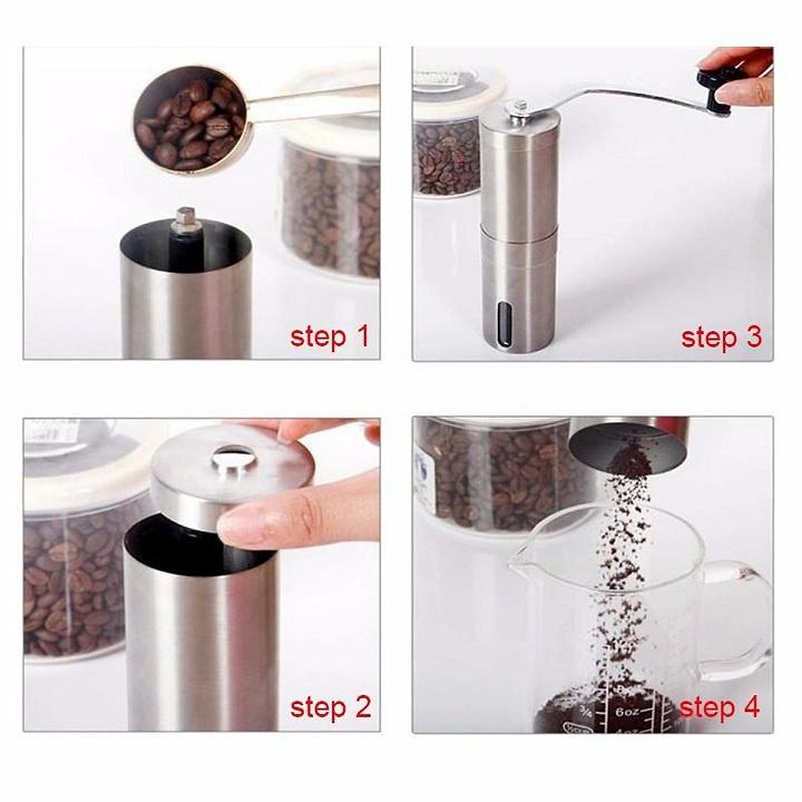 Máy Xay Cà Phê Bằng Tay -Cối Xay Cà Phê Cầm Tay Thép Không Gỉ Cao Cấp Đa Năng- Coffee Grinder