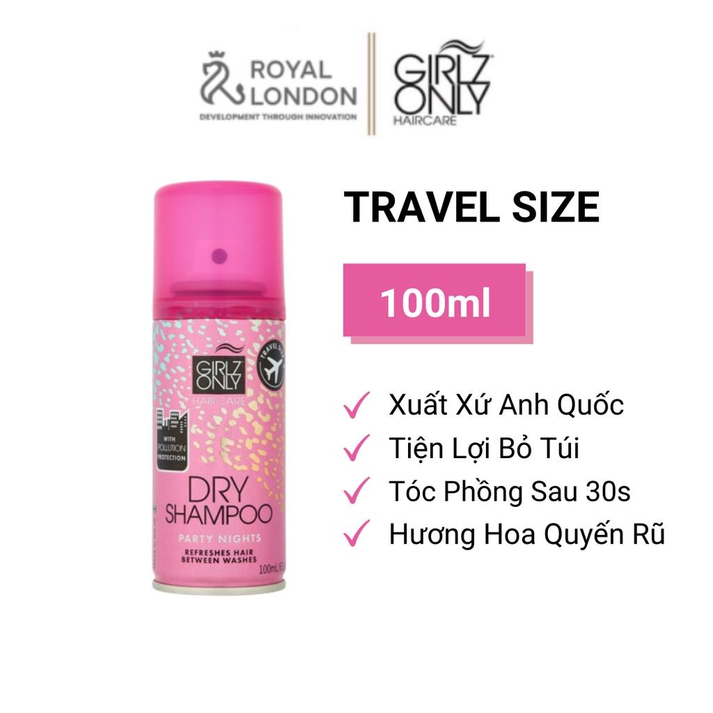 Dầu Gội Khô Girlz Only Party Nights (Hồng) travel size 100ml