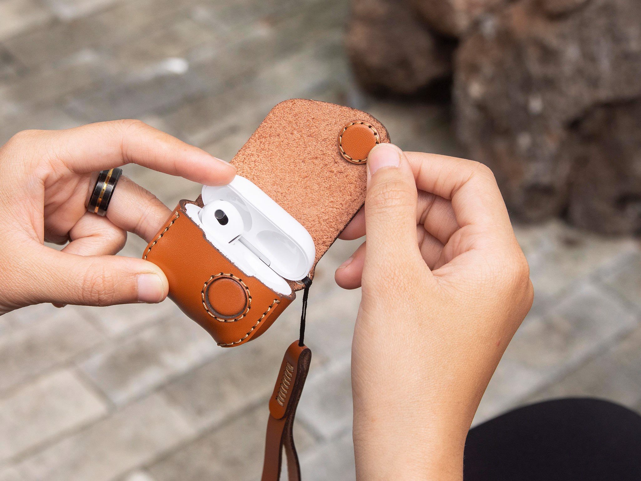 Case bảo vệ Bao da SEN dành cho Apple Airpods 3 - Hàng Chính Hãng Khacten.com