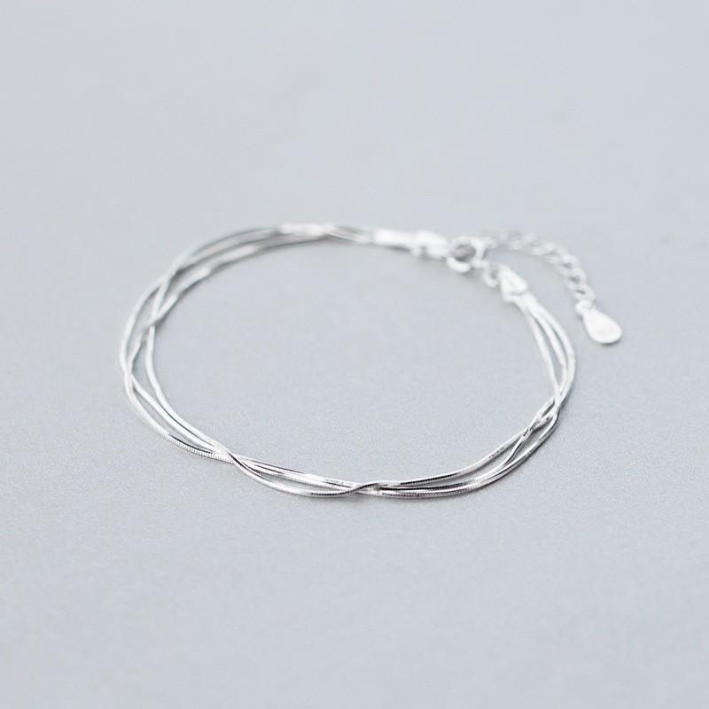 Lắc tay vòng tay bạc ý S925 nhiều sợi xinh xắn