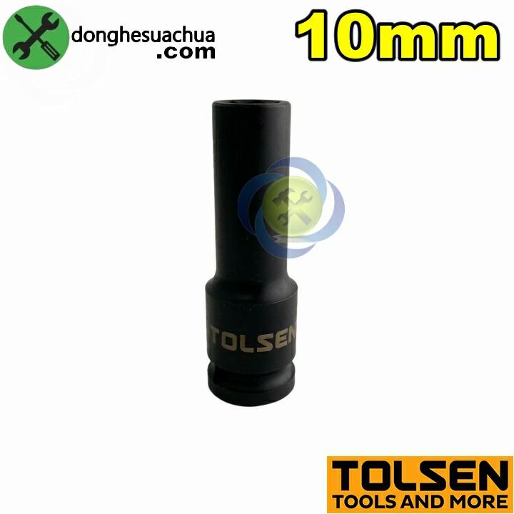 Tuýp 10mm 1/2 đen dài Tolsen 18260 loại 6 cạnh thép CR-MO