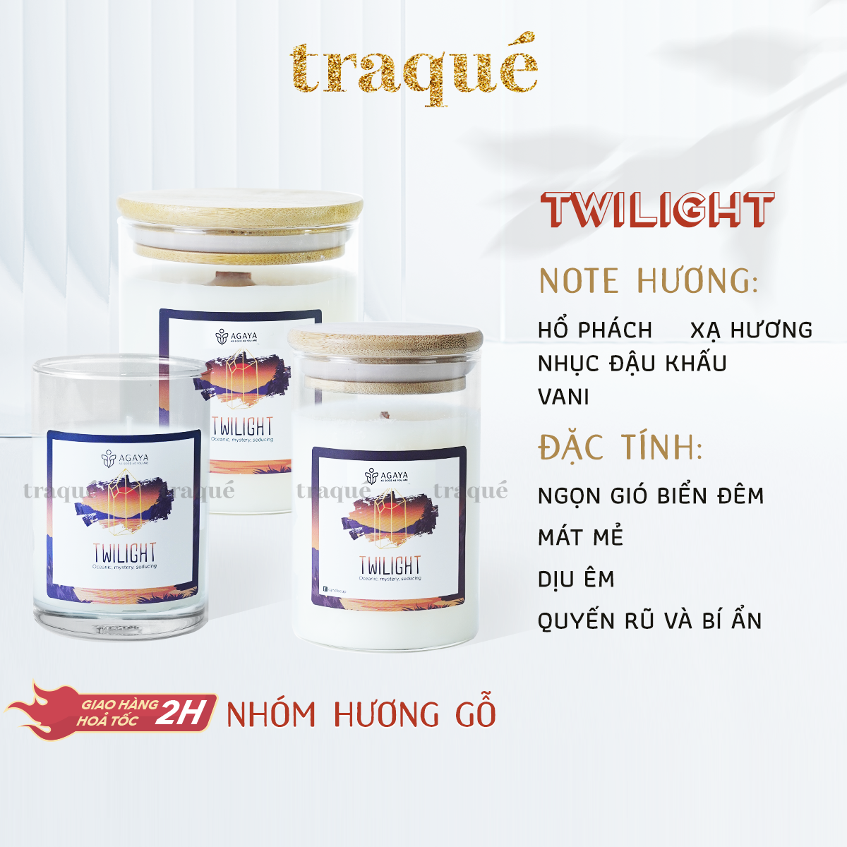Nến thơm tinh dầu cao cấp không khói an toàn Candle Cup - TWILIGHT/CHẠNG VẠNG - S - 100G