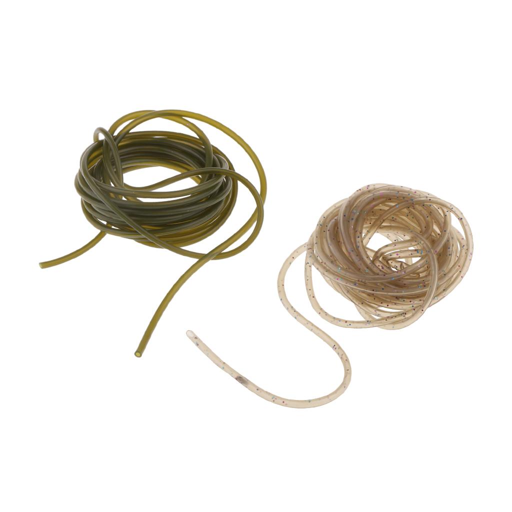 2m Rubber Rig Tube Carp Fishing Rig Sleeves Hook Line Connector Camouflage