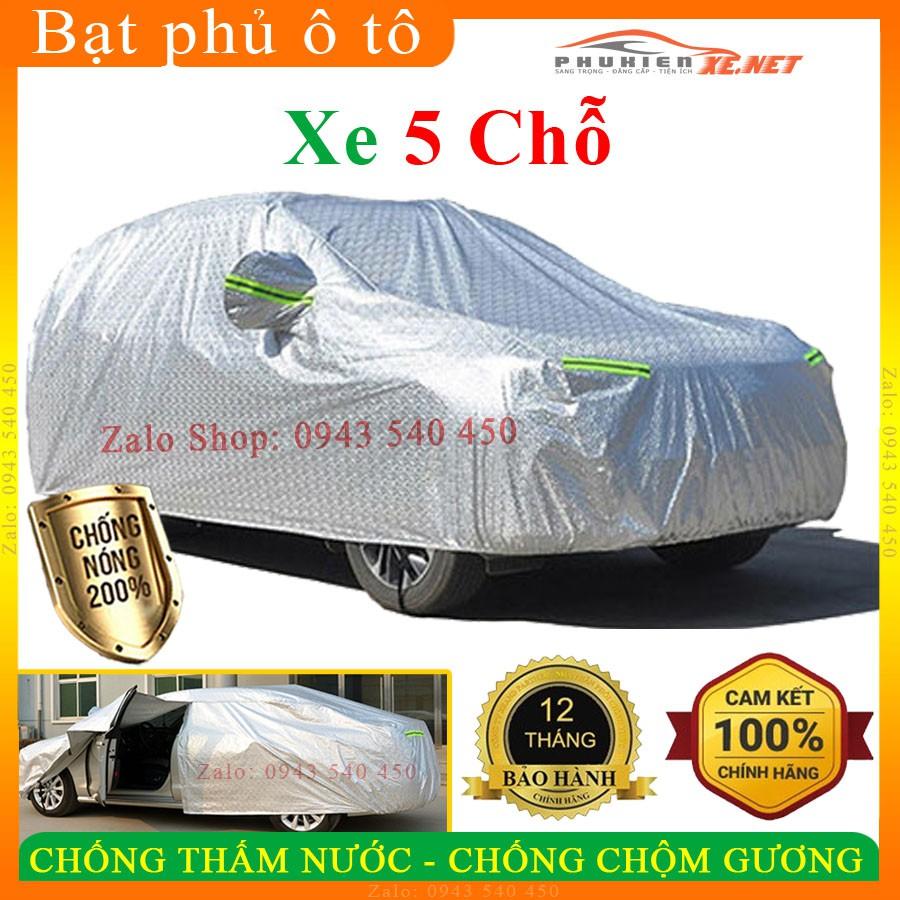 Bạt phủ xe ô tô 5 chỗ 3 Lớp Cao Cấp Chống Nắng Nóng Chống Nước Chống Cháy Chống Bụi