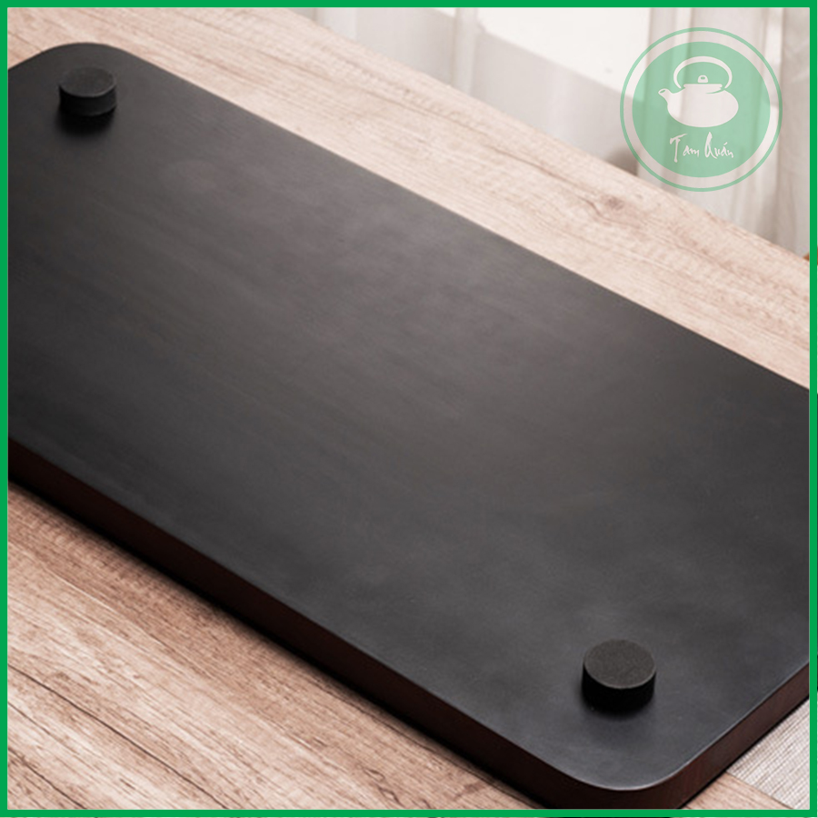 Khay trà gỗ dáng phíp 60x32cm có lỗ thoát nước