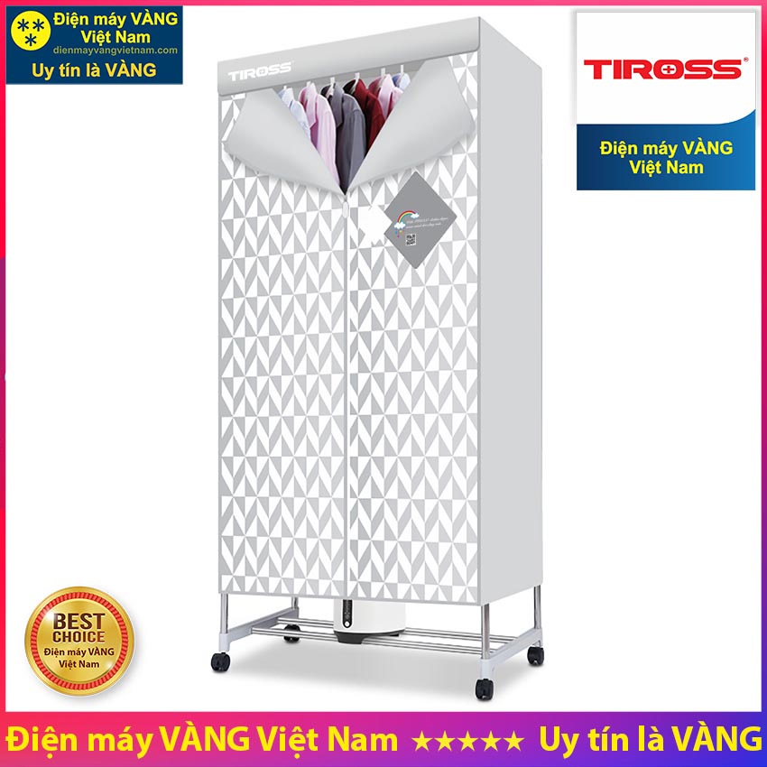 Máy sấy quần áo Tiross TS883 (TS-883) 15kg 1200W - Hàng chính hãng